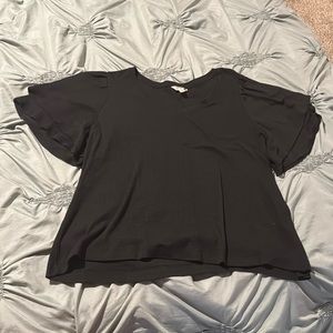 Terra & Sky black blouse size 1X